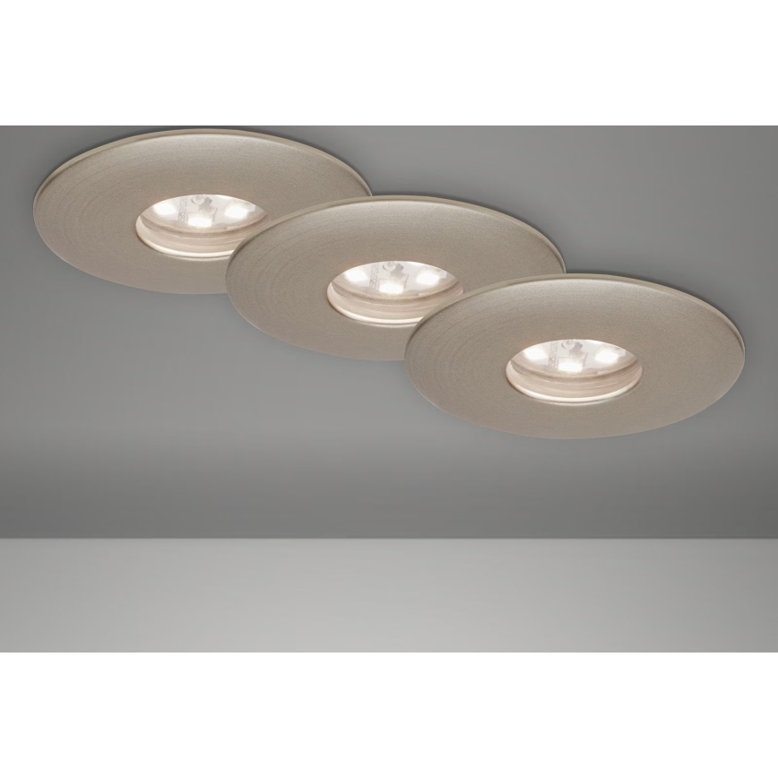 Briloner 7240-032 - SET 3x LED Bathroom recessed light ATTACH LED/1,8W/230V IP44 matte chrome