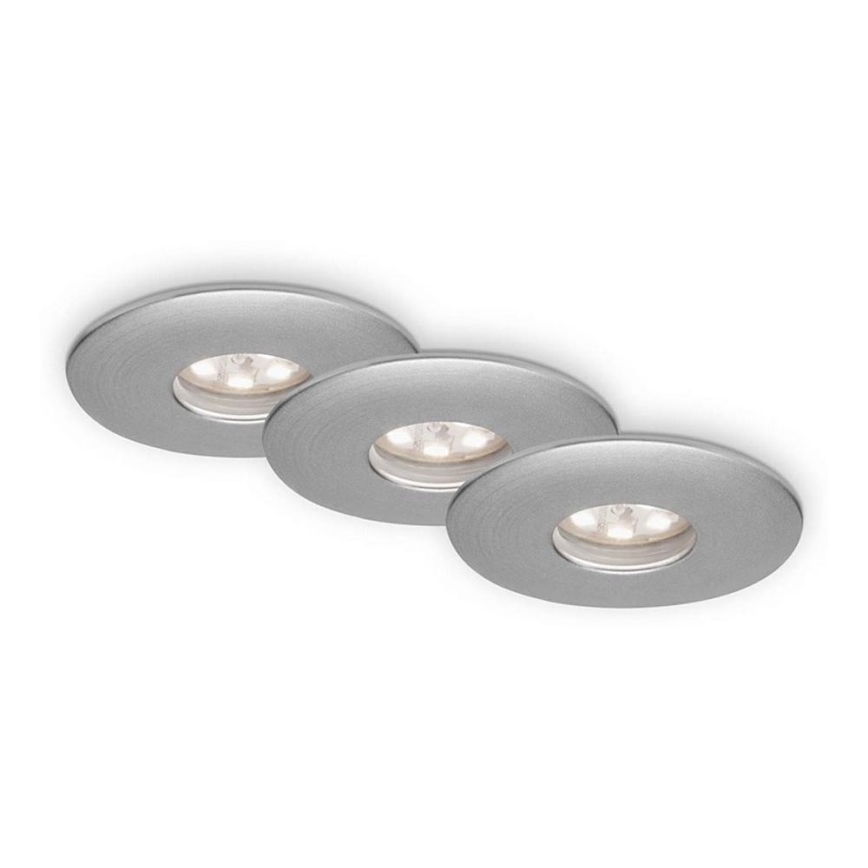 Briloner 7240-039 - SET 3x LED Bathroom recessed light LED/1,8W/230V IP44