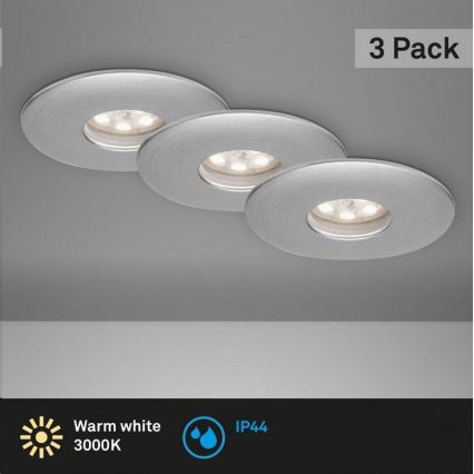 Briloner 7240-039 - SET 3x LED Bathroom recessed light LED/1,8W/230V IP44