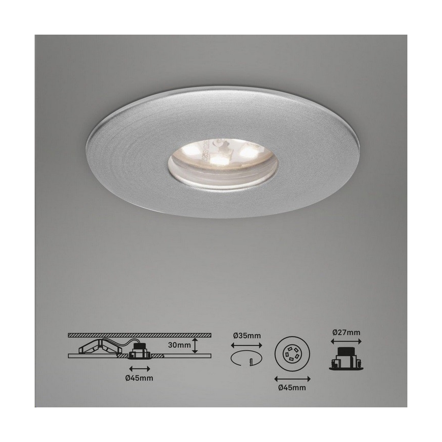 Briloner 7240-039 - SET 3x LED Bathroom recessed light LED/1,8W/230V IP44