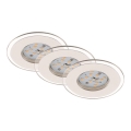 Briloner 7257-036 - SET 3x LED Bathroom recessed light ATTACH LED/4,5W/230V IP44