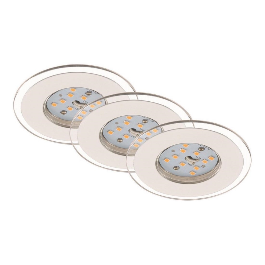 Briloner 7257-036 - SET 3x LED Bathroom recessed light ATTACH LED/4,5W/230V IP44