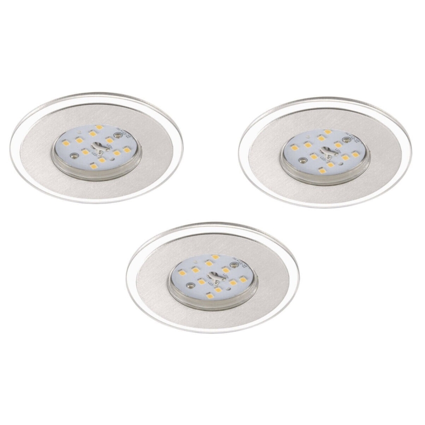 Briloner 7257-039 - SET 3x LED Bathroom recessed light ATTACH LED/4,5W/230V IP44