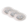 Briloner 7257-039 - SET 3x LED Bathroom recessed light ATTACH LED/4,5W/230V IP44