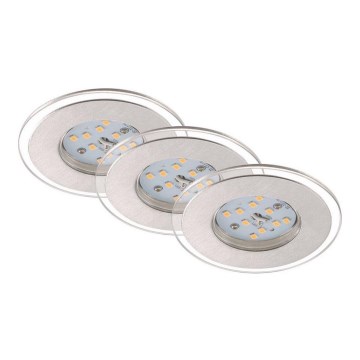 Briloner 7257-039 - SET 3x LED Bathroom recessed light ATTACH LED/4,5W/230V IP44