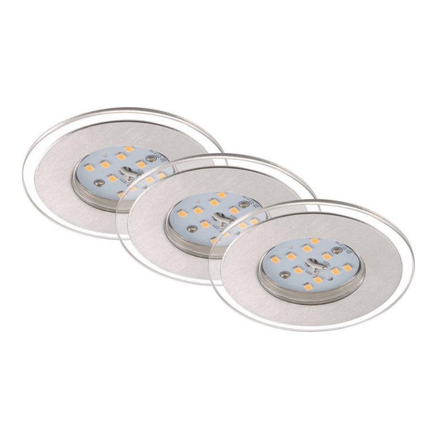 Briloner 7257-039 - SET 3x LED Bathroom recessed light ATTACH LED/4,5W/230V IP44