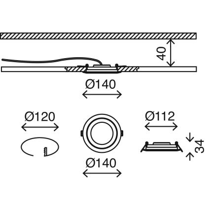 Briloner 7285-016 - LED Bathroom Recessed Downlight LED/6.4W/230V IP23