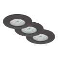 Briloner 7295-031 - SET 3x LED Dimmable bathroom recessed light ATTACH LED/6,5W/230V IP44