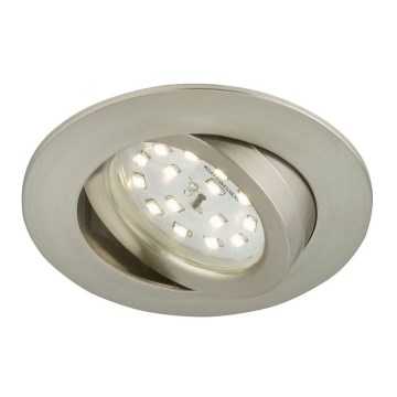 Briloner 7296-012 - LED Dimmable bathroom recessed light ATTACH LED/6,5W/230V IP23 matte chrome
