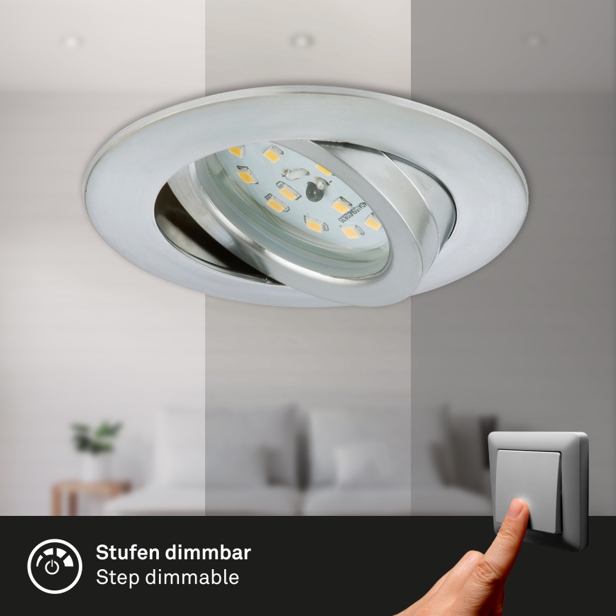 Briloner 7296-019 - LED Dimmable bathroom recessed light LED/6,5W/230V IP23