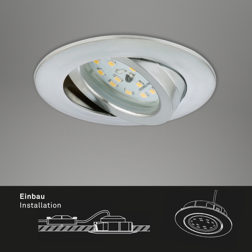 Briloner 7296-019 - LED Dimmable bathroom recessed light LED/6,5W/230V IP23