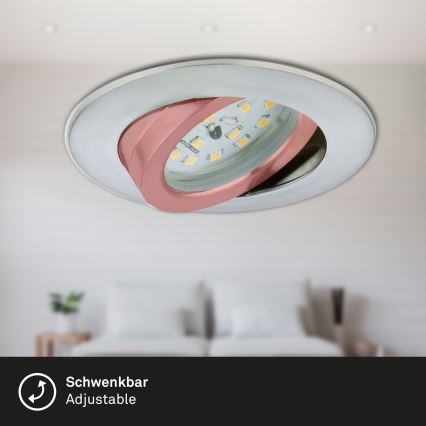 Briloner 7296-019 - LED Dimmable bathroom recessed light LED/6,5W/230V IP23