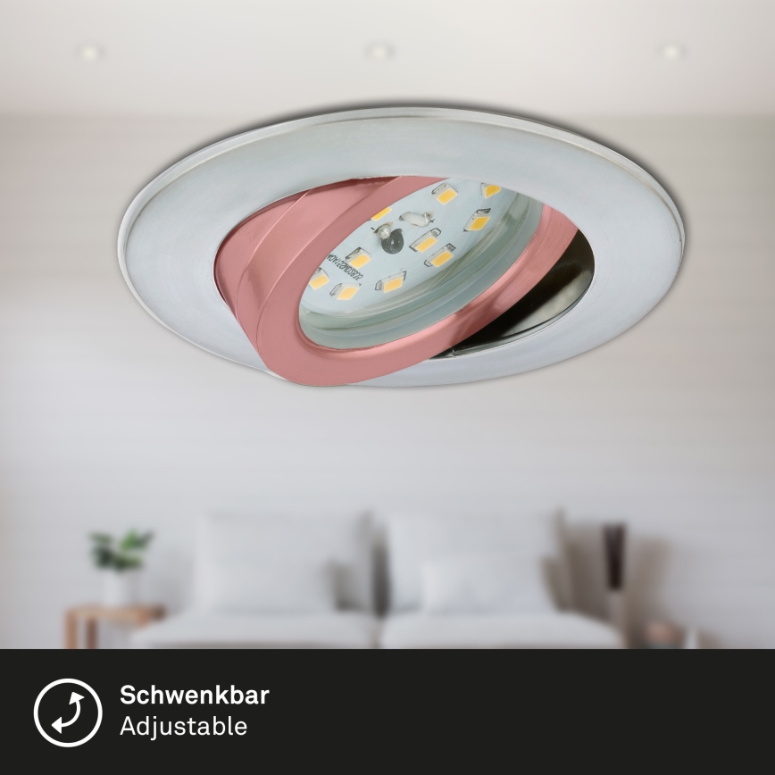 Briloner 7296-019 - LED Dimmable bathroom recessed light LED/6,5W/230V IP23