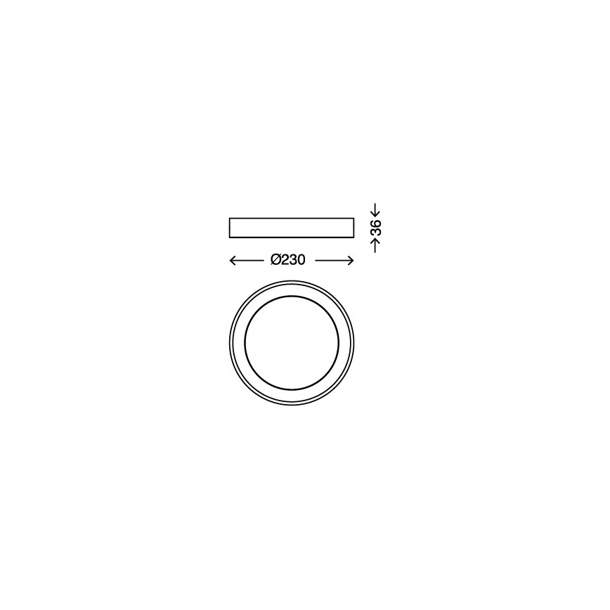 Briloner 7300-016 - LED ceiling light LED/18W/230V