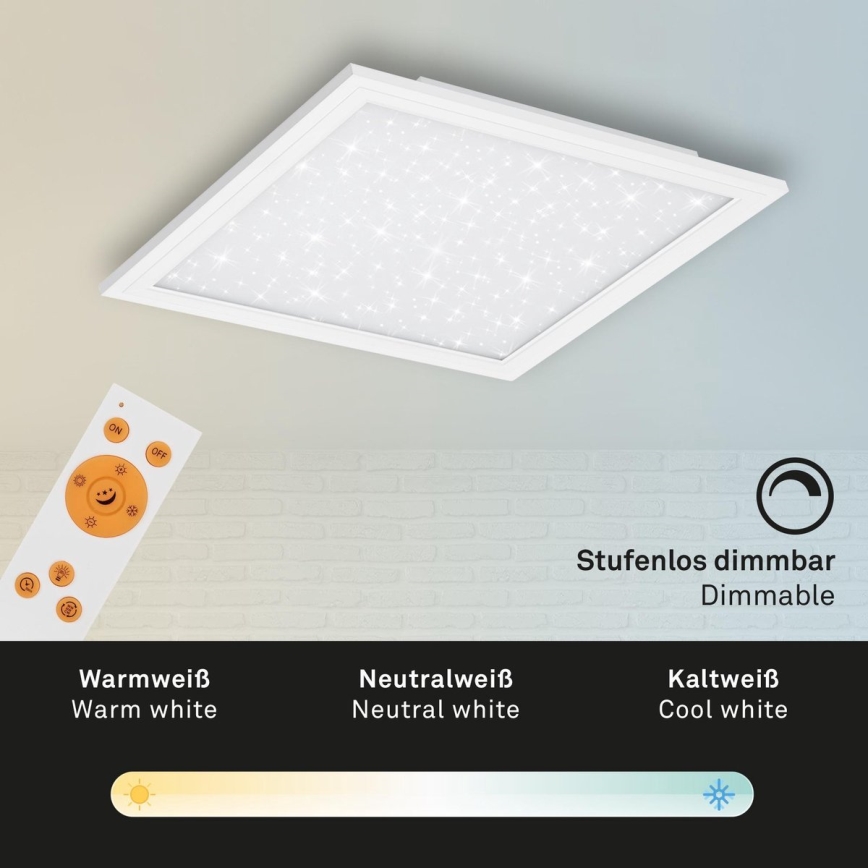 Briloner 7301-016 - LED Dimmable ceiling light STARRY SKY LED/18W/230V 3000-6000K + remote control