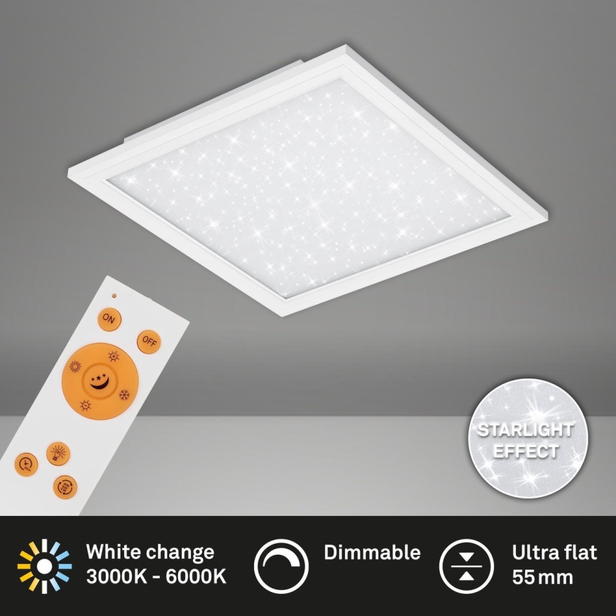 Briloner 7301-016 - LED Dimmable ceiling light STARRY SKY LED/18W/230V 3000-6000K + remote control