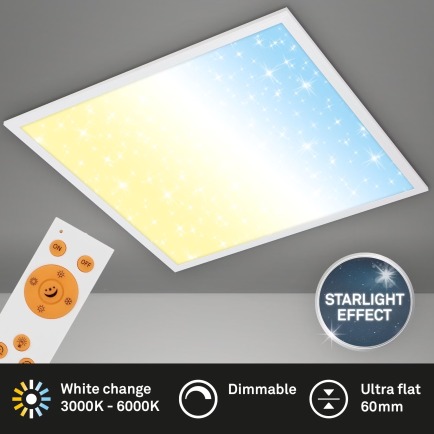 Briloner 7303-016 - LED Dimmable ceiling light STARRY SKY LED/36W/230V 3000-6000K + remote control