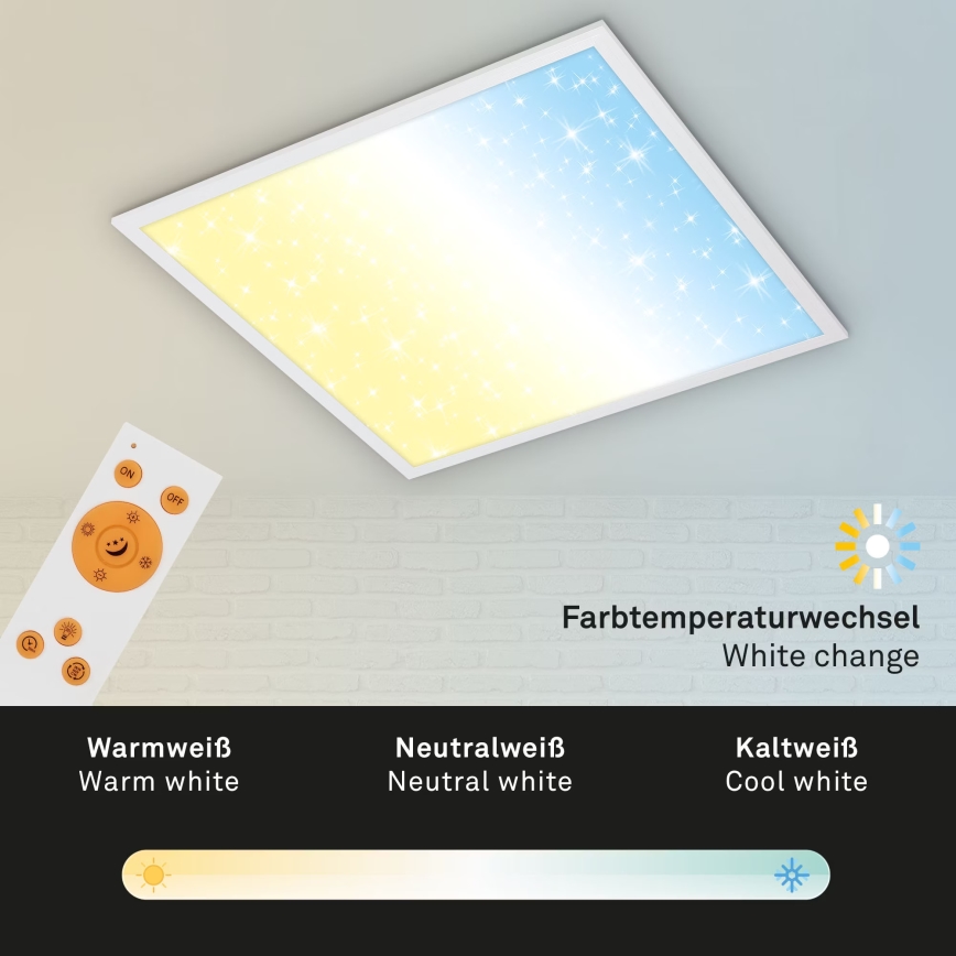 Briloner 7303-016 - LED Dimmable ceiling light STARRY SKY LED/36W/230V 3000-6000K + remote control