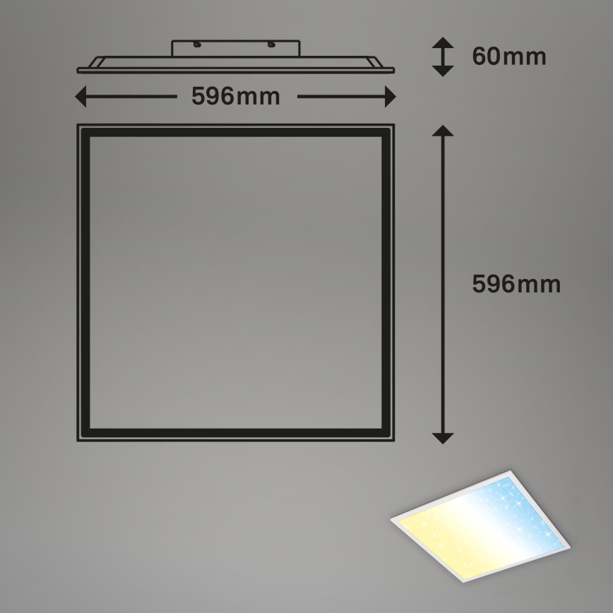 Briloner 7303-016 - LED Dimmable ceiling light STARRY SKY LED/36W/230V 3000-6000K + remote control