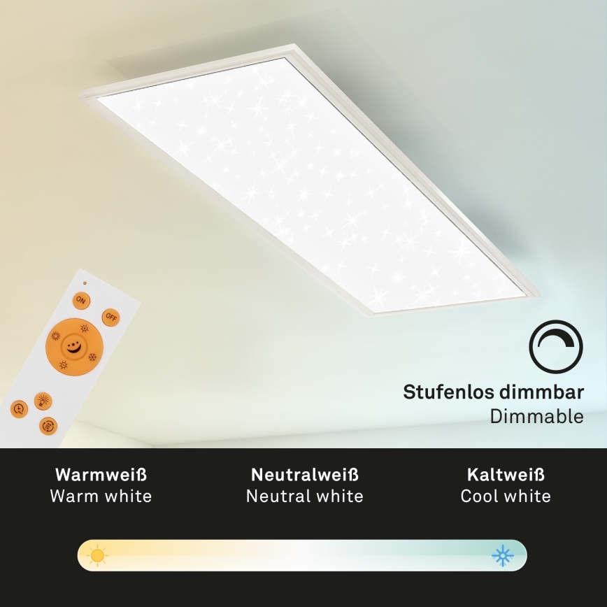 Briloner 7308-016 - LED Dimmable ceiling light STARRY SKY LED/24W/230V 3000-6000K + remote control