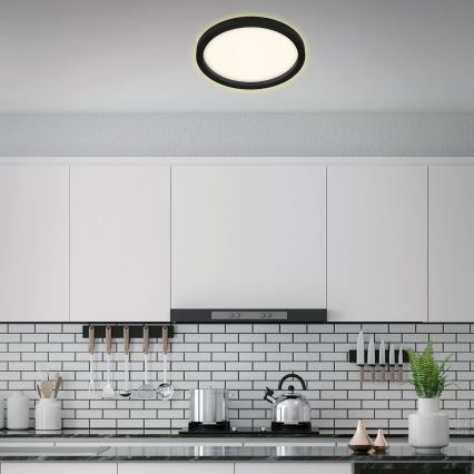 Briloner 7361-015 - LED Ceiling light CADRE LED/18W/230V d. 29,7 cm black
