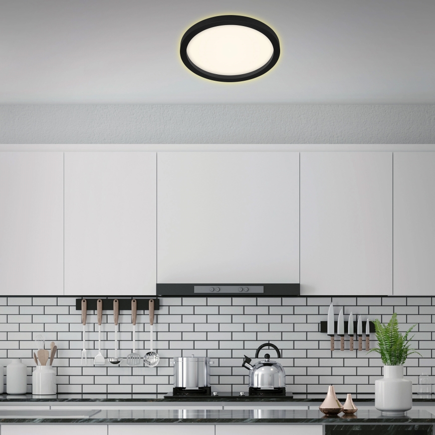 Briloner 7361-015 - LED Ceiling light CADRE LED/18W/230V d. 29,7 cm black