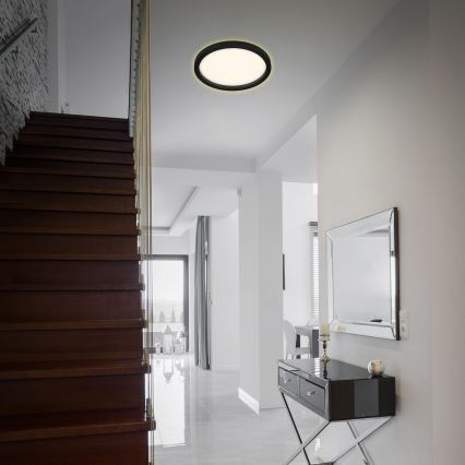 Briloner 7361-015 - LED Ceiling light CADRE LED/18W/230V d. 29,7 cm black