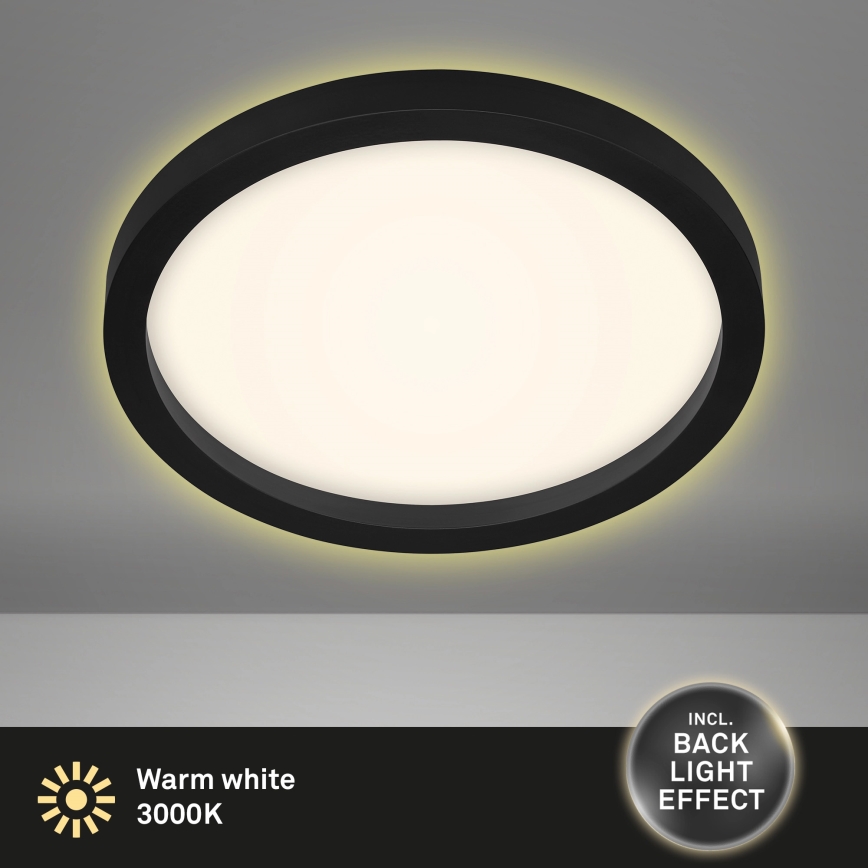 Briloner 7361-015 - LED Ceiling light CADRE LED/18W/230V d. 29,7 cm black