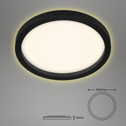 Briloner 7361-015 - LED Ceiling light CADRE LED/18W/230V d. 29,7 cm black