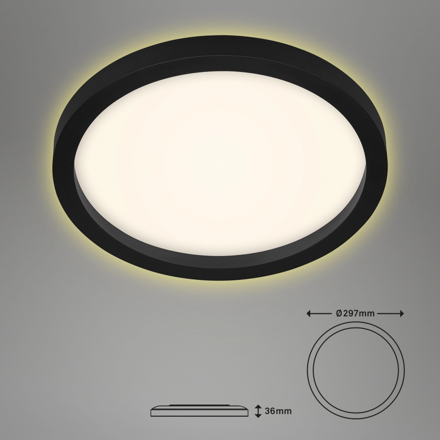 Briloner 7361-015 - LED Ceiling light CADRE LED/18W/230V d. 29,7 cm black