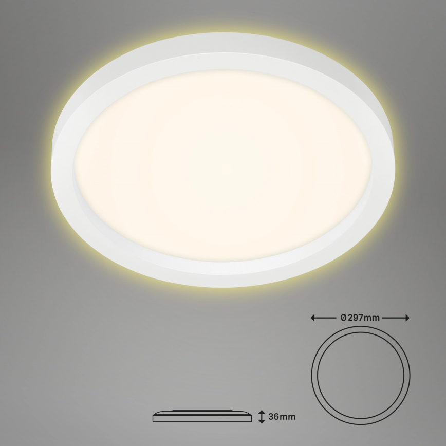 Briloner 7361-016 - LED Ceiling light CADRE LED/18W/230V d. 29,7 cm white