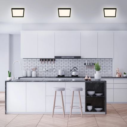 Briloner 7362-015 - LED Ceiling light CADRE LED/18W/230V 29,6x29,6 cm black