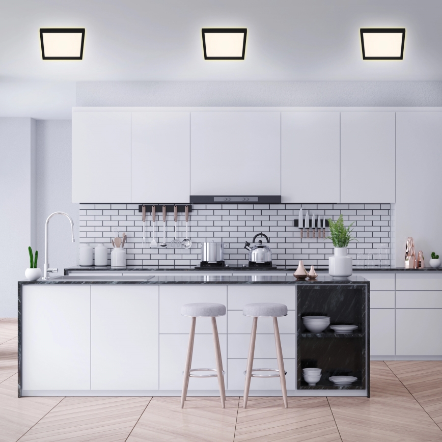 Briloner 7362-015 - LED Ceiling light CADRE LED/18W/230V 29,6x29,6 cm black
