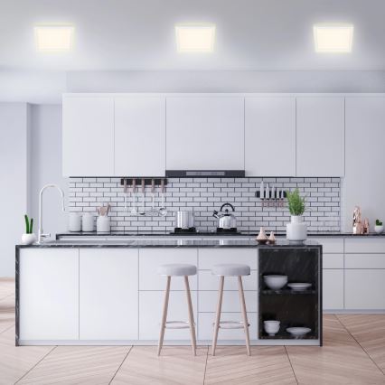 Briloner 7362-016 - LED Ceiling light CADRE LED/18W/230V 29,6x29,6 cm white