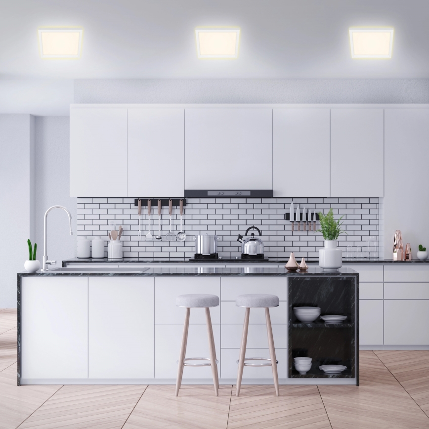 Briloner 7362-016 - LED Ceiling light CADRE LED/18W/230V 29,6x29,6 cm white
