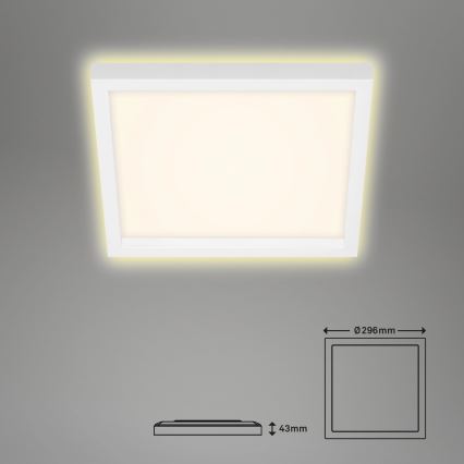 Briloner 7362-016 - LED Ceiling light CADRE LED/18W/230V 29,6x29,6 cm white
