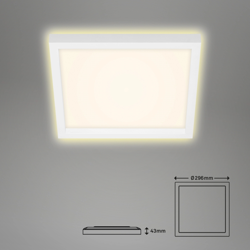 Briloner 7362-016 - LED Ceiling light CADRE LED/18W/230V 29,6x29,6 cm white