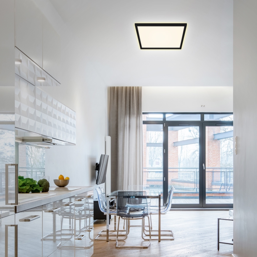 Briloner 7364-015 - LED Ceiling light CADRE LED/22W/230V 42,2x42,2 cm black