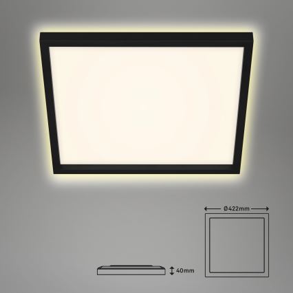 Briloner 7364-015 - LED Ceiling light CADRE LED/22W/230V 42,2x42,2 cm black