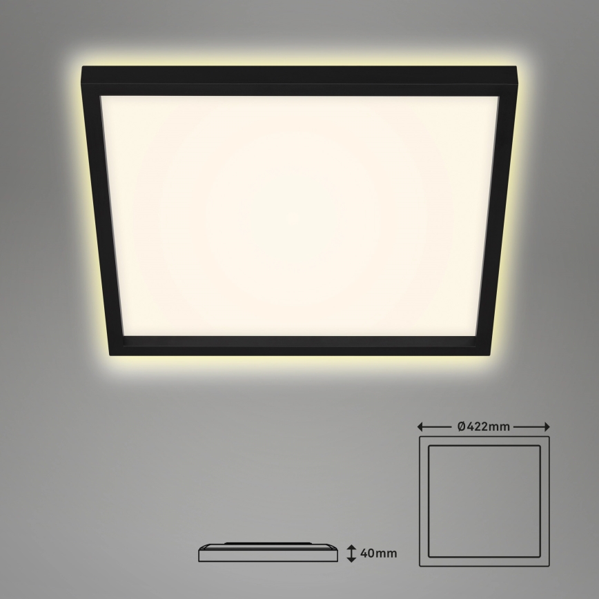 Briloner 7364-015 - LED Ceiling light CADRE LED/22W/230V 42,2x42,2 cm black
