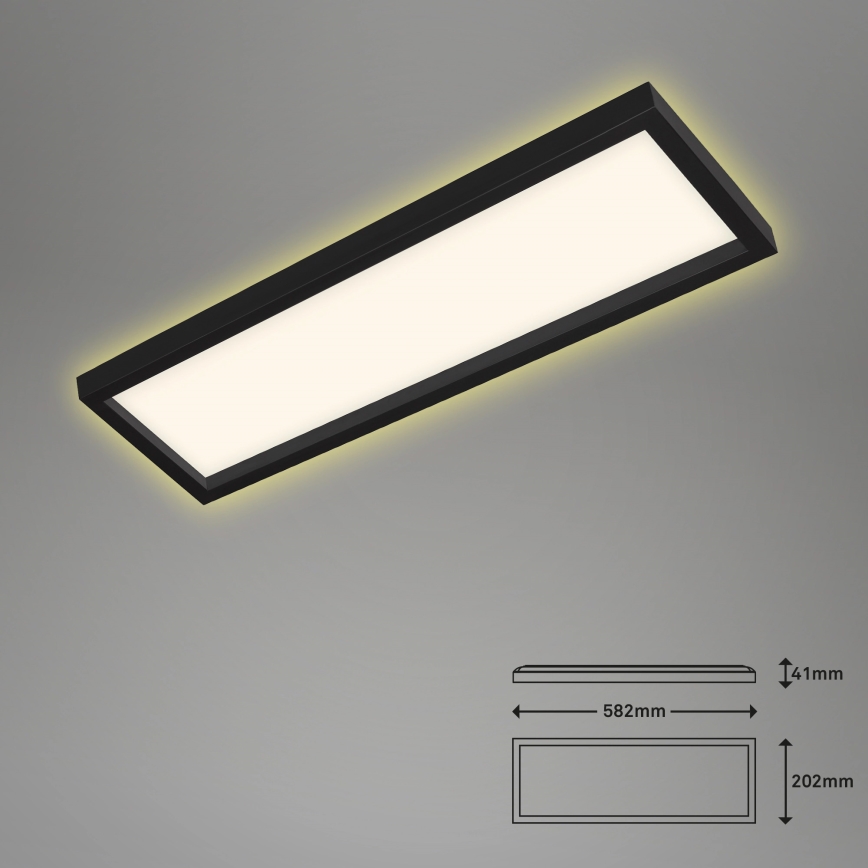 Briloner 7365-015 - LED Ceiling light CADRE LED/22W/230V 58,2x20,2 cm black