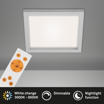 Briloner 7370-014 - LED Dimmable ceiling light LED/18W/230V 3000-6500K + remote control