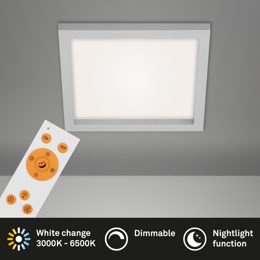 Briloner 7370-014 - LED Dimmable ceiling light LED/18W/230V 3000-6500K + remote control