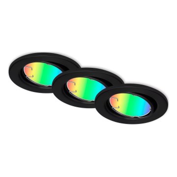 Briloner 7373-035 - SET 3x LED RGB Dimmable recessed light LED/4,9W/230V Wi-Fi Tuya + remote control