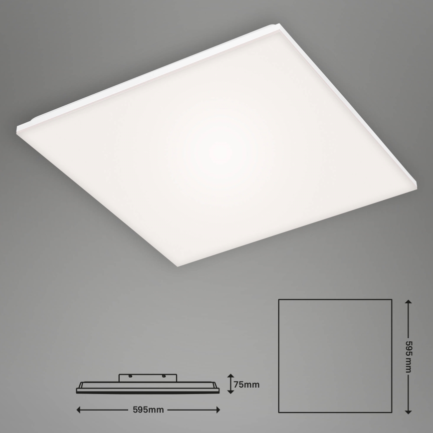 Briloner 7376-216 - LED Surface-Mounted Panel FRAMELESS LED/38W/230V 59,5x59,5 cm 4000K