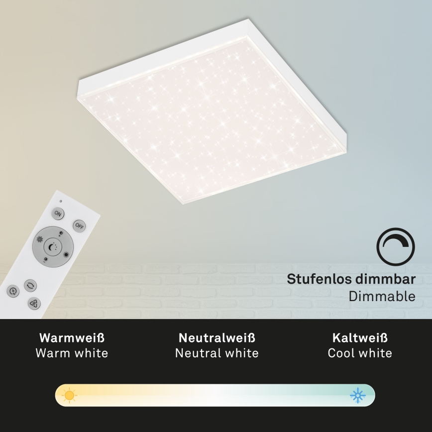 Briloner 7381-016 - LED Dimmable ceiling light STARRY SKY LED/15W/230V 3000-6500K + remote control