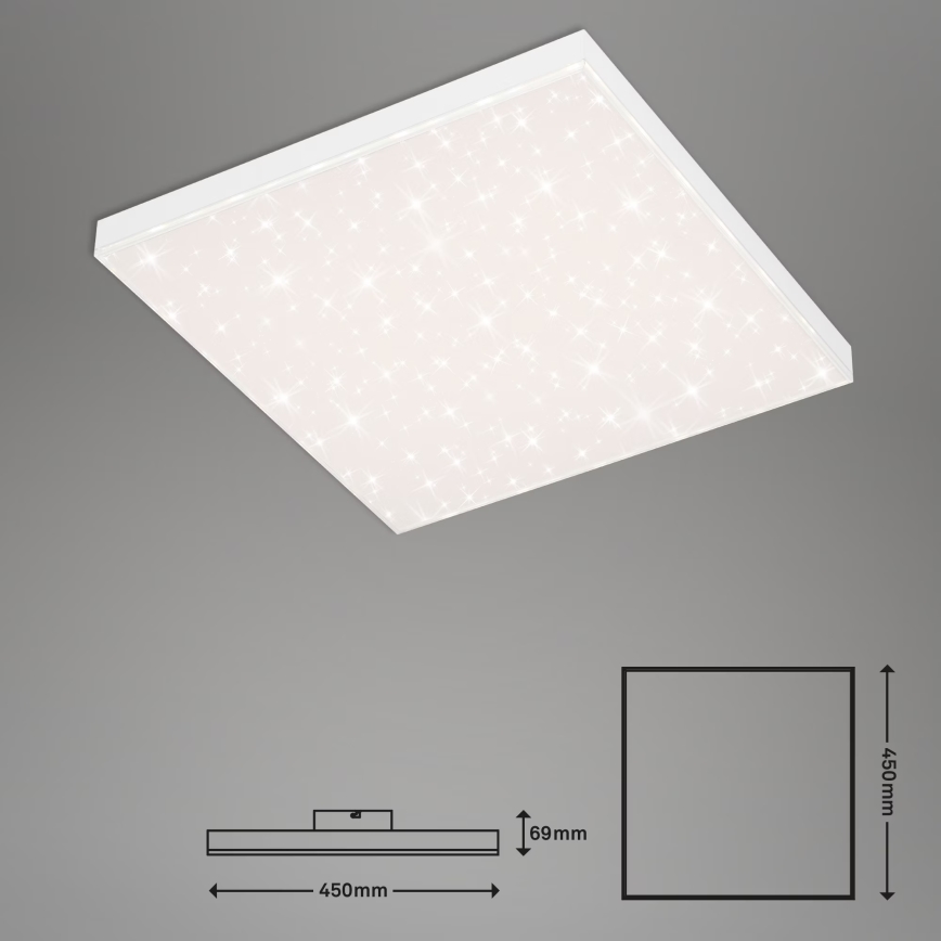 Briloner 7381-116 - LED Dimmable ceiling light STARRY SKY LED/24W/230V 3000-6500K + remote control