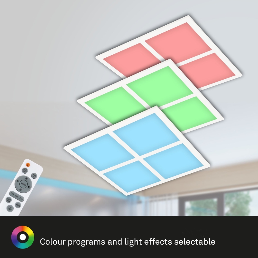 Briloner 7387-016 - RGBW Dimmable ceiling light LED/24W/230V 3000-6500K + remote control