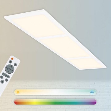 Briloner 7388-016 - RGBW Dimmable ceiling light LED/24W/230V 3000-6500K + remote control
