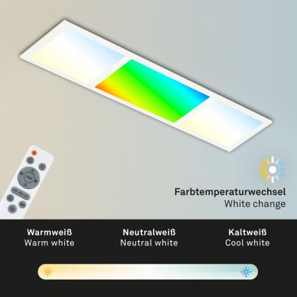 Briloner 7388-016 - RGBW Dimmable ceiling light LED/24W/230V 3000-6500K + remote control